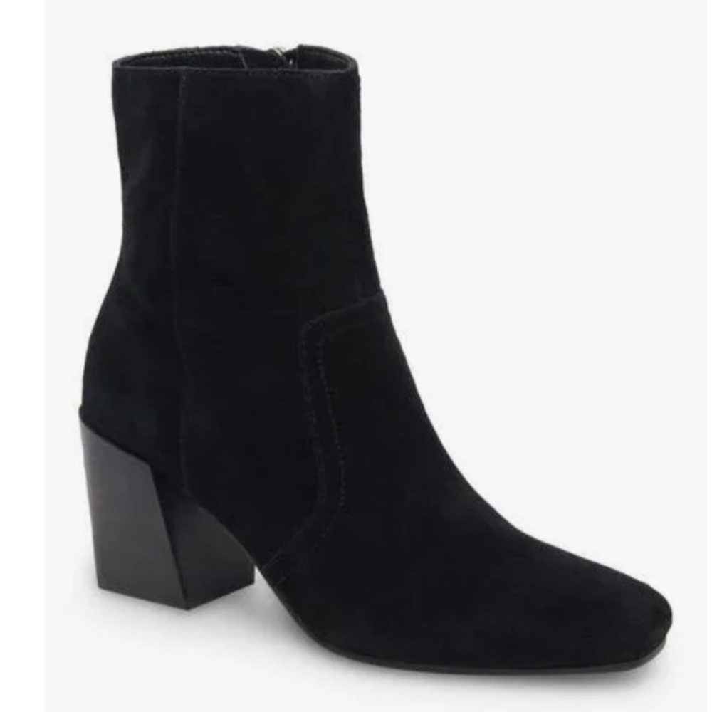 BLONDO SADIE WATERPROOF BLACK SUEDE BOOTIE 10M STYLE B7332